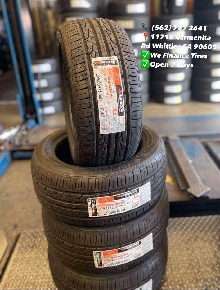 205/50R15 Hankook New Set of Tires Installed and Balanced Set de Llantas Nuevas Instaladas y Balanceadas