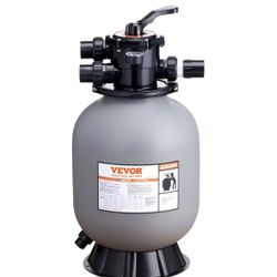 VEVOR Sand Filter, 16-inch, Up to 35 GPM Flow Rate, Above Inground Swimming Pool Sand Filter System with 7-Way Multi-Port Valve, Filter, Backwash, Rin