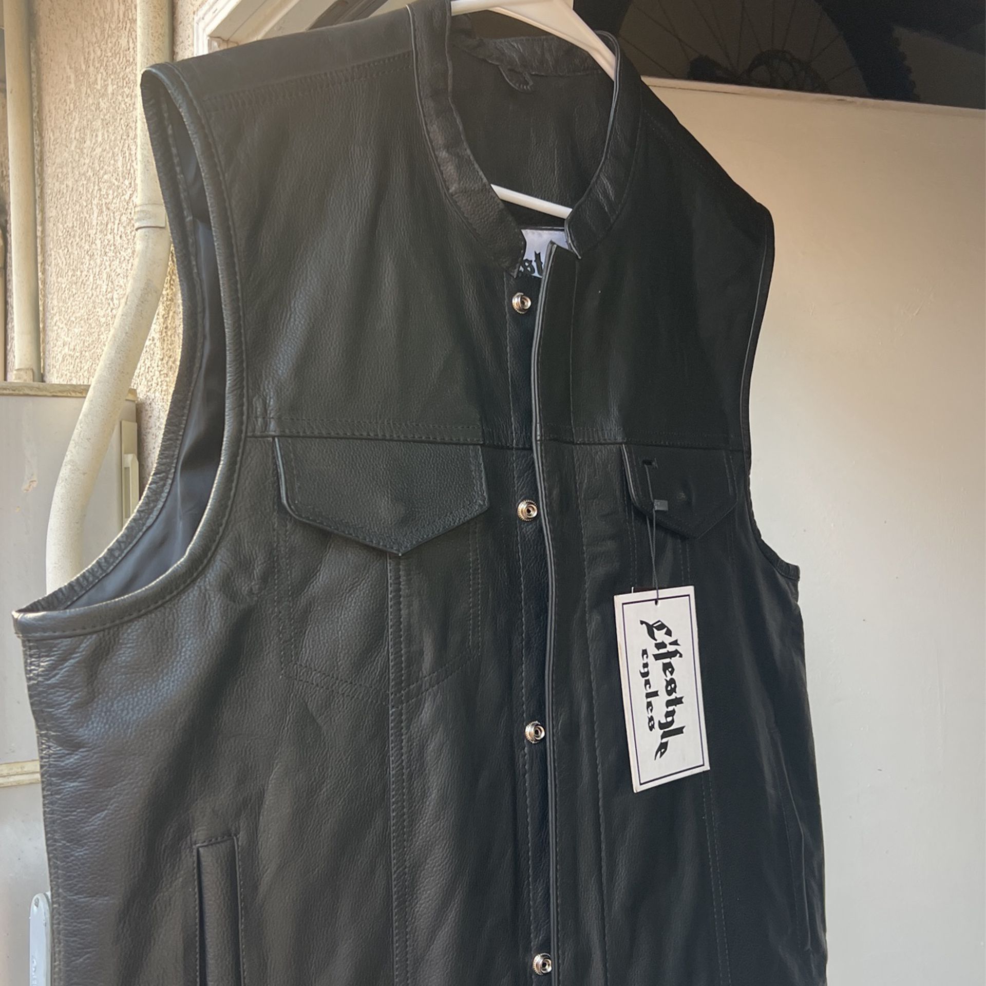 Leather Vest , Harley Bagger 