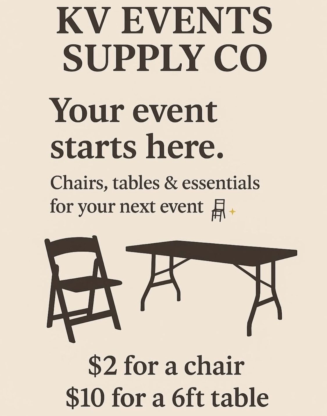 Tables Chairs For Your Next Event