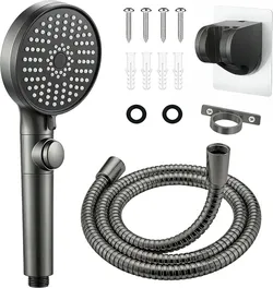 Handheld Shower Head Set with Hose and Bracket