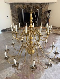 Solid brass chandelier