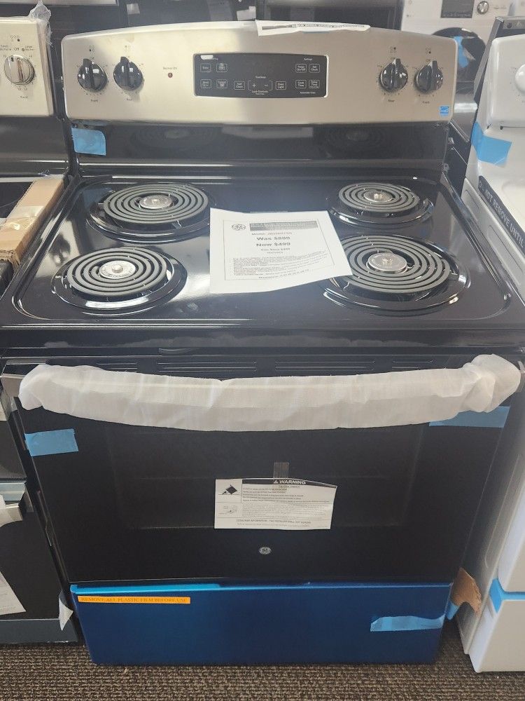 30 in. 4 Burner Element Free-Standing Electric Range in Stainless Steel