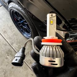 H3 LED Fogs  Bulbs 6000K Xenon White, Extremely Bright 3030 Chips H3 LED Bulbs with Projector for Car Fog Lights, Daytime Running Lights DRL 