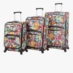 Lily Bloom Luggage Sets 3 Piece with Spinner Wheels, Expandable Suitcase Set