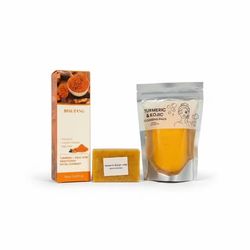 Turmeric & Kojic Acid Skincare Bundle - Cleanser, Soap & Pads
