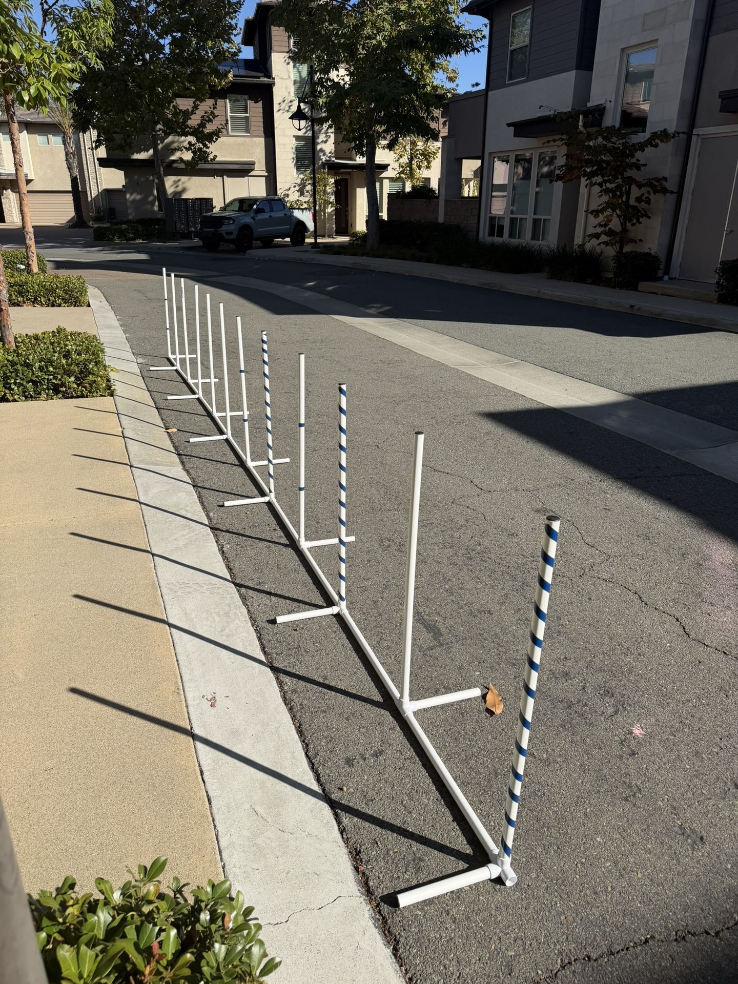 🐾 Dog Agility 12-Pole Practice Weave Set – AKC Regulation Spacing – Excellent Condition