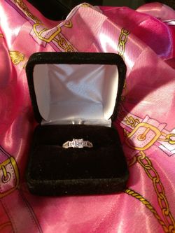 925 Triple Princess Cut CZ ring