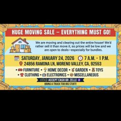 🚨 HUGE MOVING SALE - EVERYTHING MUST GO! 🚨

