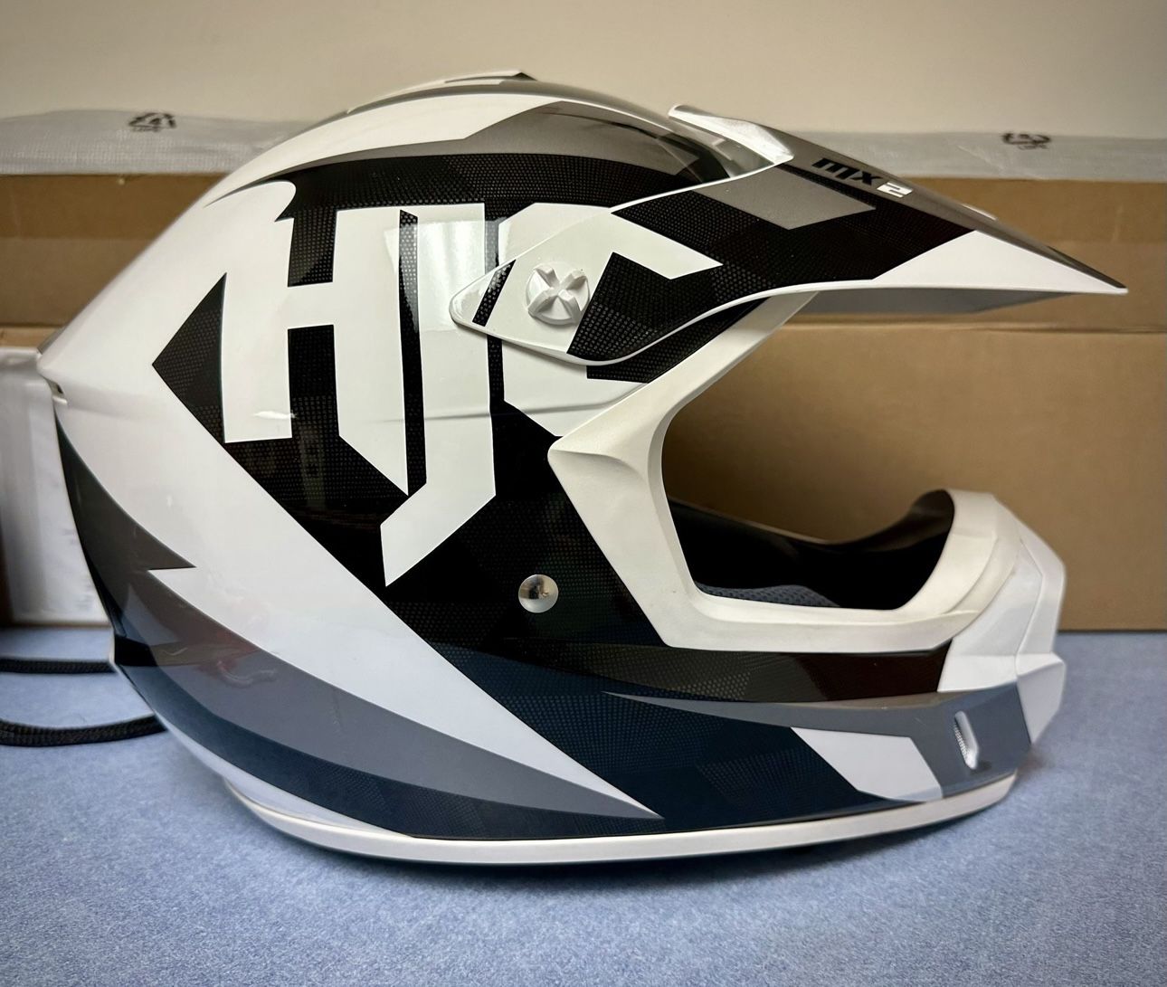 CS-MX II Trax Men's Off-Road Motorcycle / Dirtbike Helmet - MC-1SF / Large + Protective Goggles