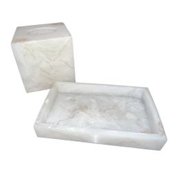 Poly Resin Tissue & Tray Set