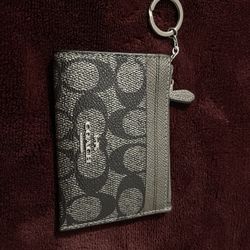 Coach Gray Mini Skinny ID Case 