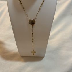 Rosario Bañado En Oro (acero Inoxidable 