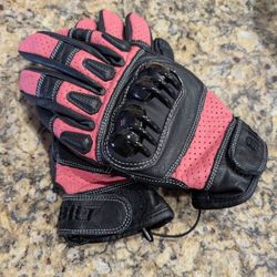 Bilt Women's Motorcycle Gloves, Pink And Black 
