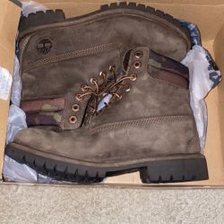 Brown & Camo Timberland Boots