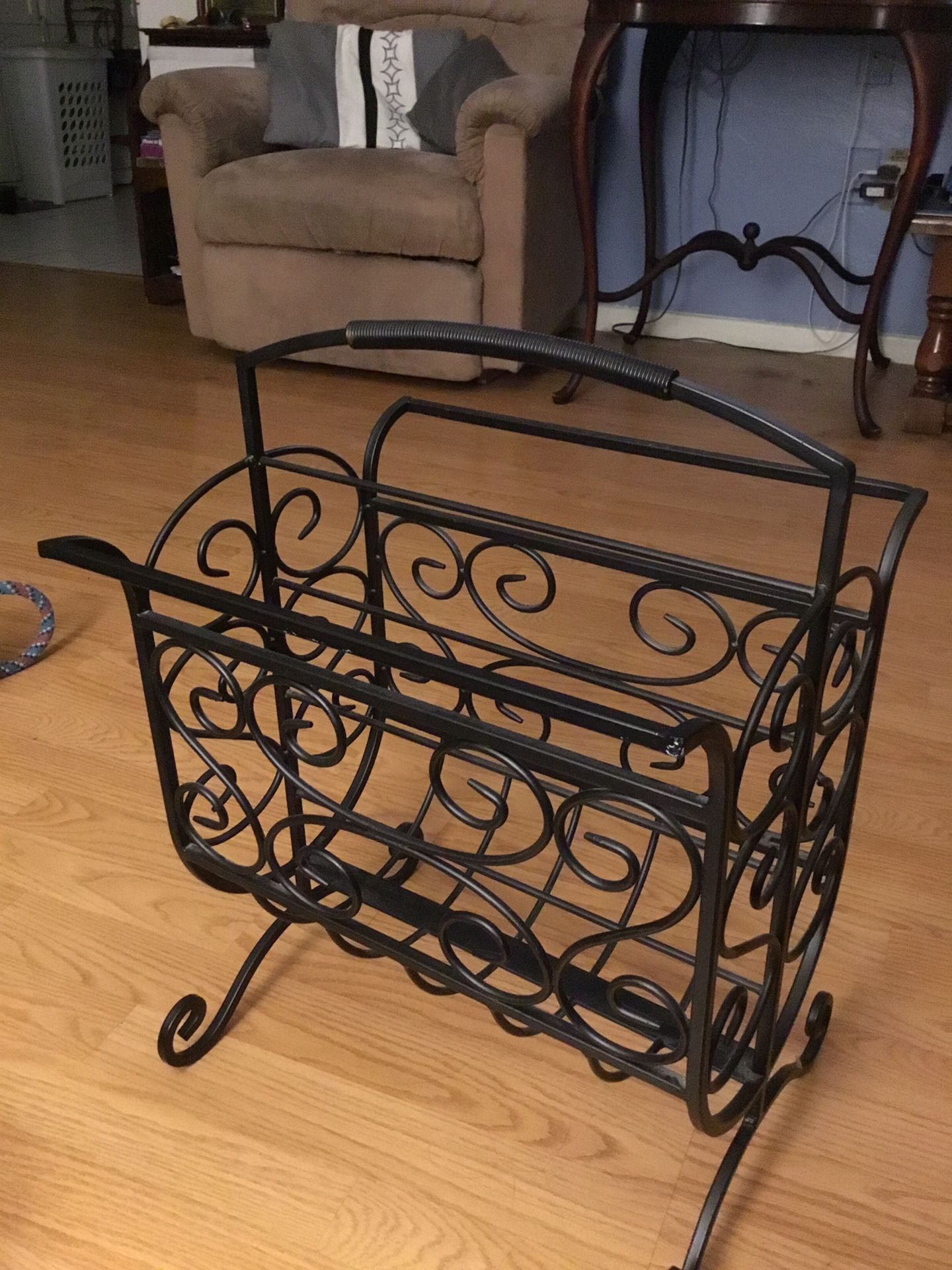 Wrought Iron Magazine Rack