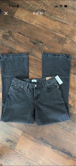 New PacSun low rise flare jeans in a washed black denim