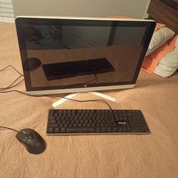 HP All-In-One PC TPC-Q033-24 W/ Keyboard & Mouse +  power adapter