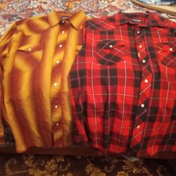 Mens Wrangler Long Sleeve Shirts