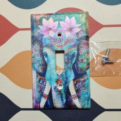 Gorgeous Boho Elephant Light Switch Cover Plate For Home Decor 