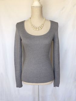 Brand new silver round neck sweater