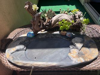 Duan Inkstone Tea Tray + FREE Wicker Table