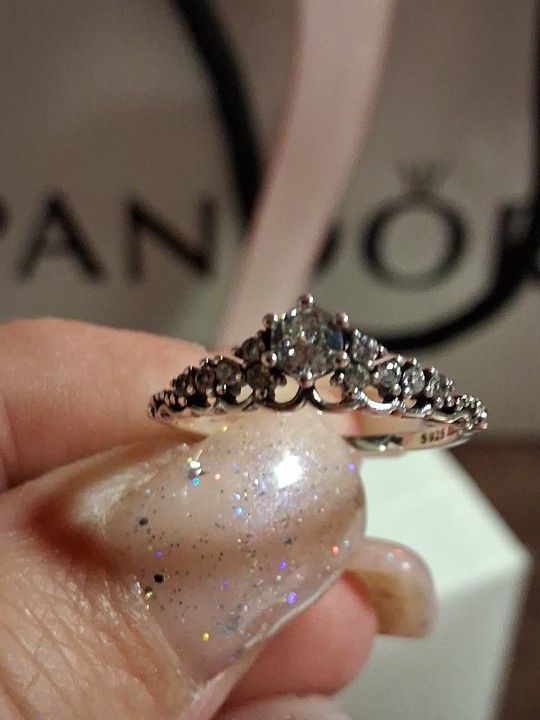 PANDORA AUTHENTIC BRAND NEW STERLING SILVER FAIRY TALE TIARA RING SIZE 8