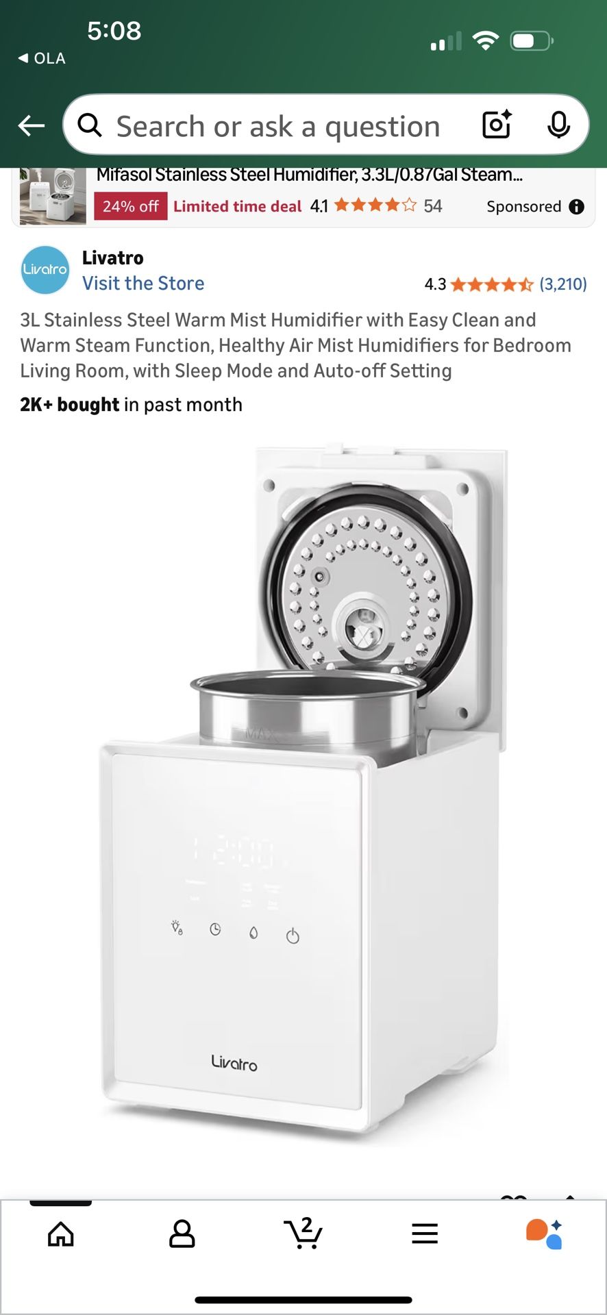 Livatro Stainless Steel Humidifier