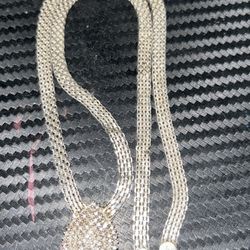 Silver/diamond Necklace 