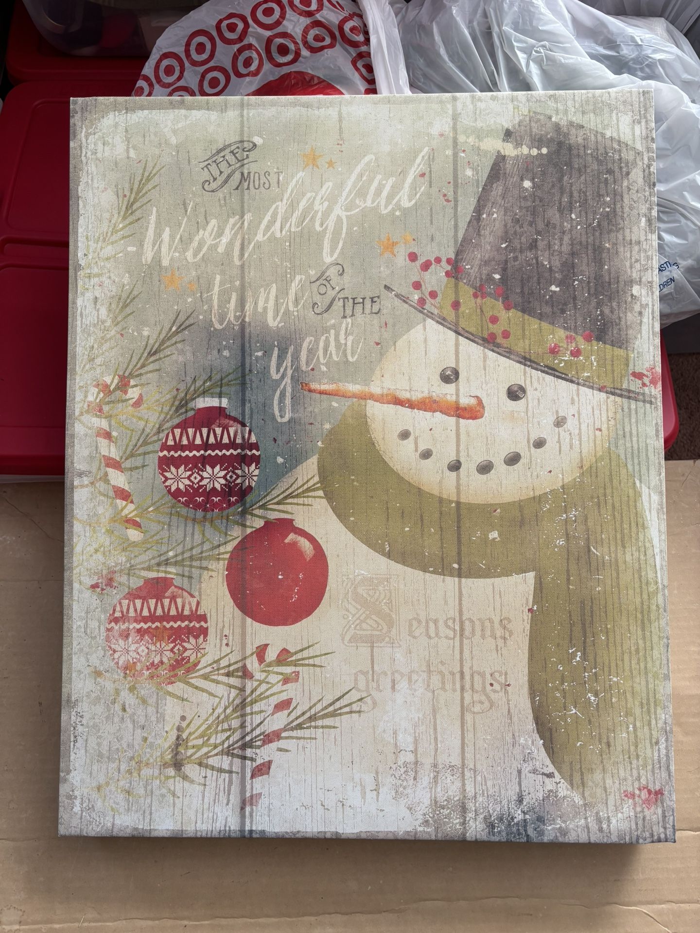 Snowman/Christmas Wall Hanging