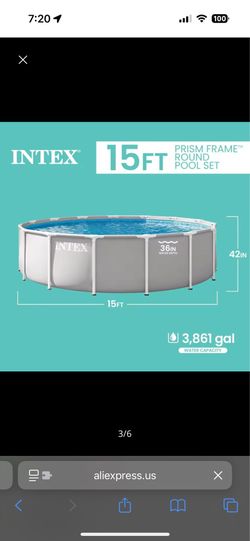 15’ intex pool