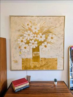 Large MCM Daisies Original Artwork by Lee Reynolds for Vanguard Studios