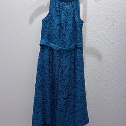 David's Bridal Mini Dress Size 18 Teal Oasis 