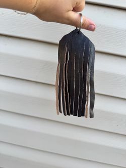 Homemade leather keychain