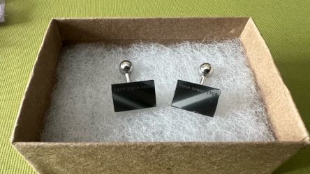 Boss by Hugo Boss Silver and Mother of Pearl Cufflinks
