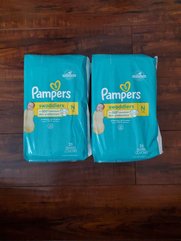 PAMPERS Swaddlers  Disposable Diapers: Size NEWBORN  31Count Each (2 For $16)