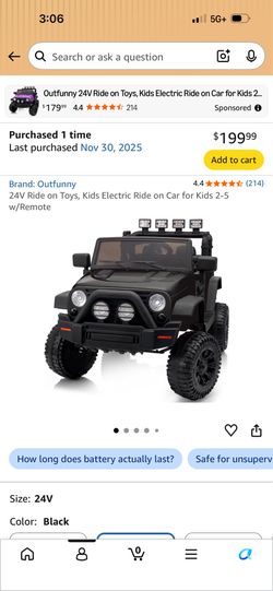 Ride on jeep