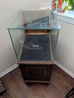 Antique Sheaffer pen display cabinet