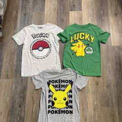 Large - Set Of 3 Pokemon Sequin Shirts