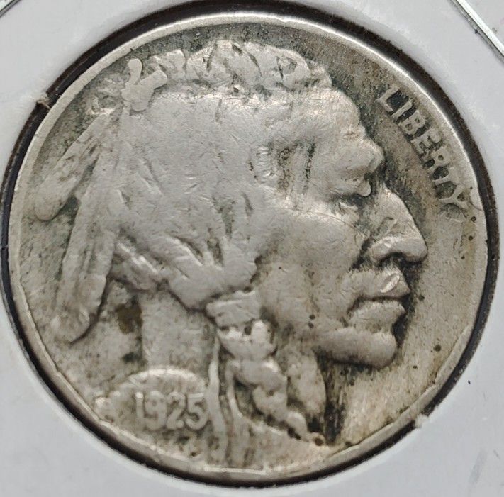 1925 D Buffalo Nickel Indian Head Coin 5 Cents