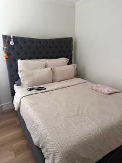 Grey princess bed frame (ONLY BEDFRAME)