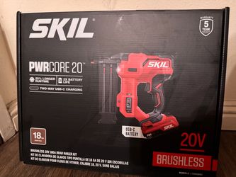 SKIL PWRCORE20  Brushless 18Gauge brad Nail Kit NEW