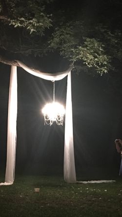 Chandelier perfect for wedding, dressing room, bedroom or events.