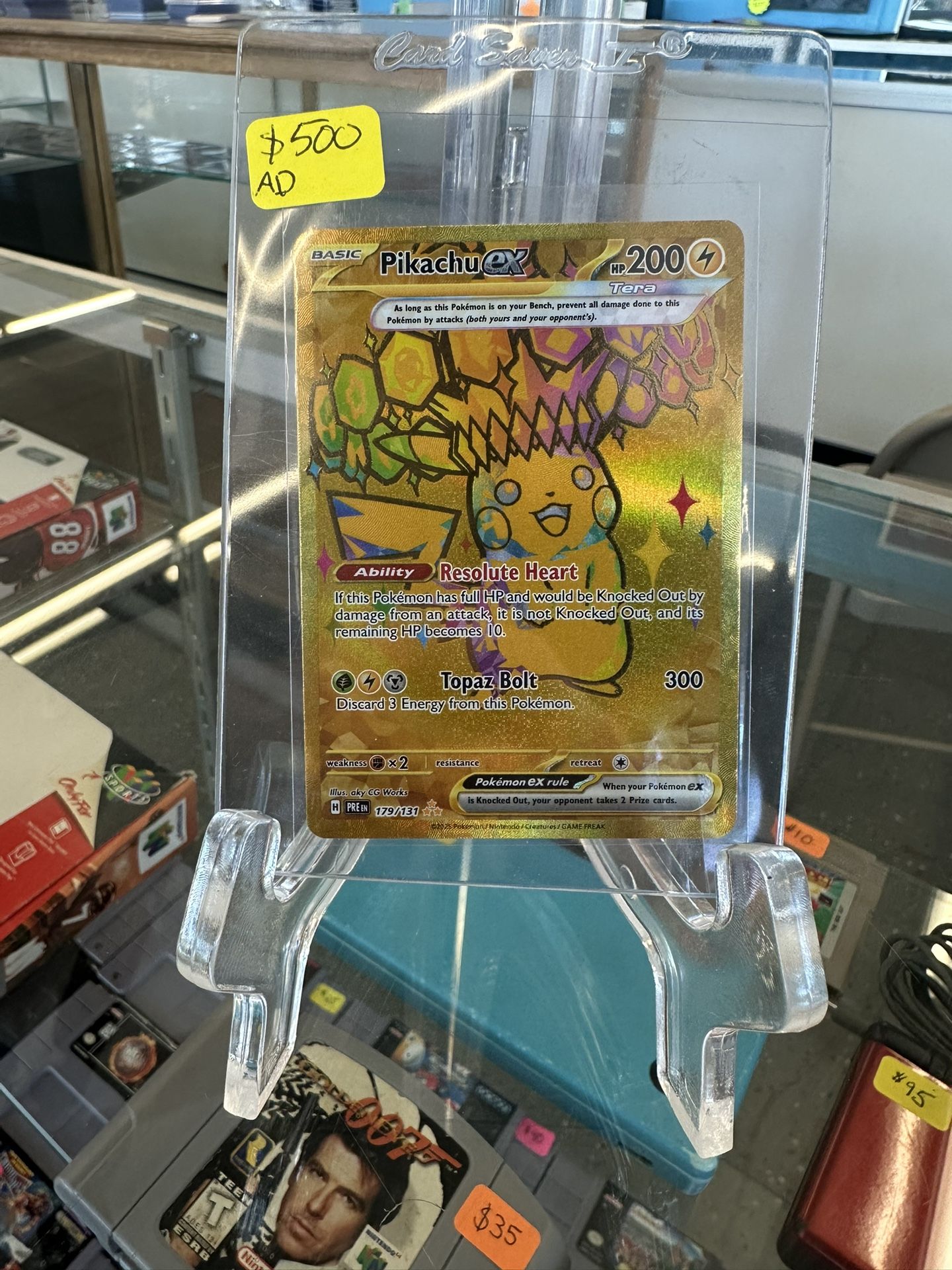 Pikachu ex Secret Foil Pokemon Prismatic Evolutions 179/131