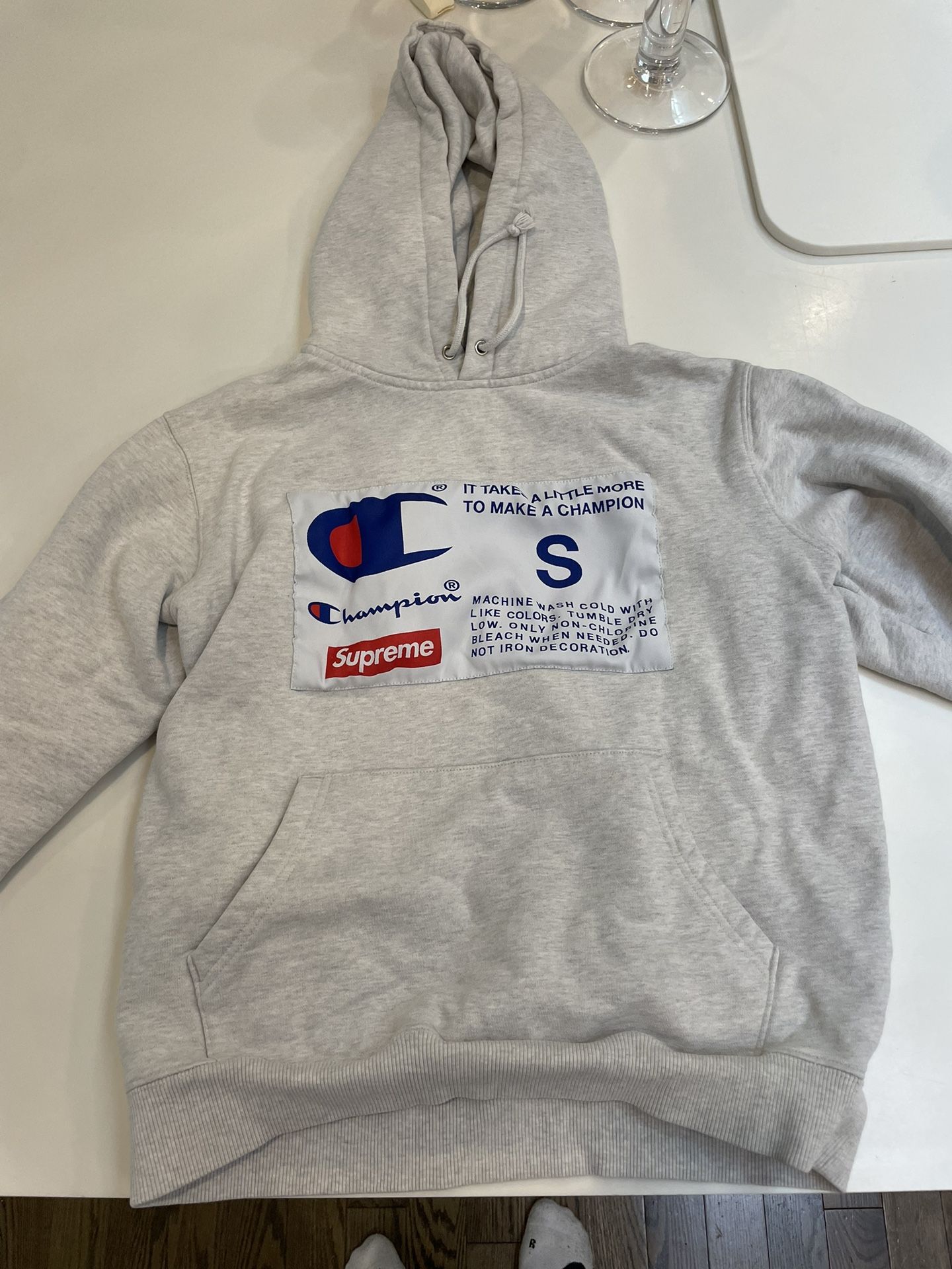 Supreme Champion Label Hooded Sweatshirt