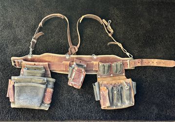 Leather Tool Belt with Suspenders