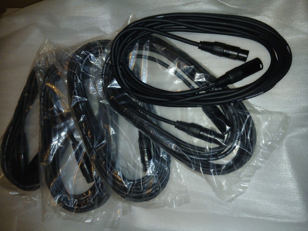 $20 Each 5 For $80, Brand New XLR Mic Cables