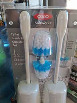 Toilet Brush And Cannister Set New