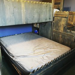 Wood Bunk Bed -XL Twin Size Bed On Top, Full Size Bed On Bottom