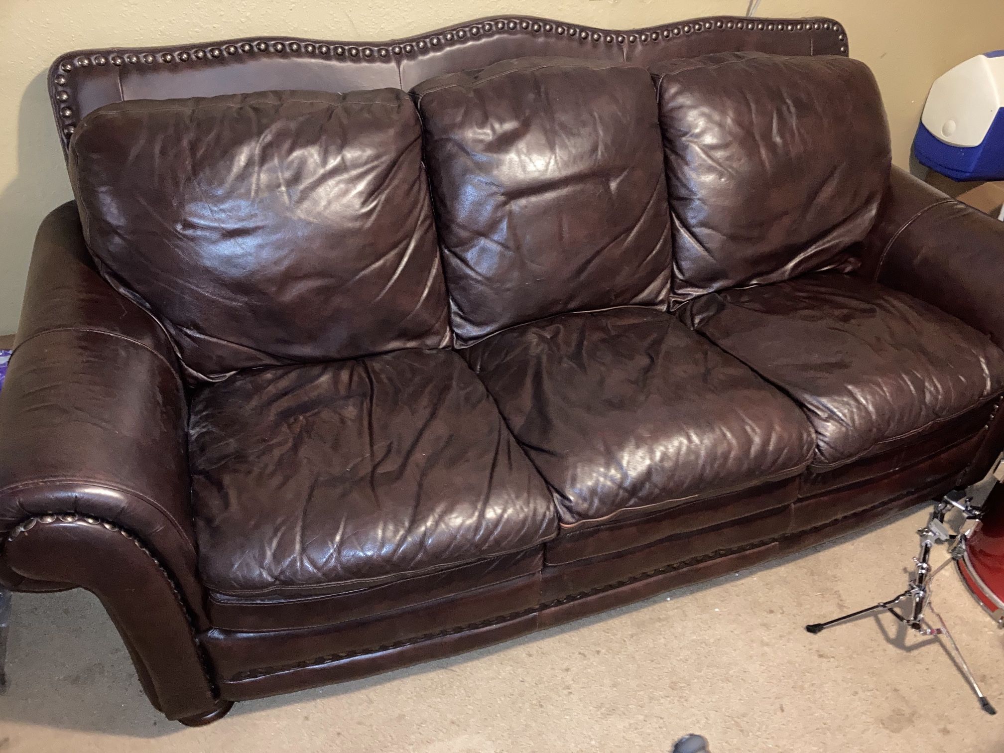 Brown Leather Couch